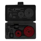 MTX 19-64mm 11 részes fa körkivágó szett kofferben