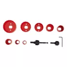 MTX 19-64mm 11 részes fa körkivágó szett kofferben