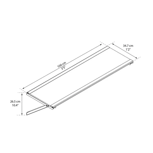 Palram Canopia Skylight Utility Shelf függő polc kerti tárolóhoz – kihasználja a falfelületet