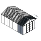 Palram Canopia Yukon hosszabbító panel 124 cm – a kerti tároló bővítéséhez, 7,9 m³ pluszban