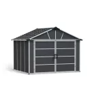 Palram Canopia Yukon 11x9 kerti tároló ház antracit, 16,3 m³, bővíthető, 148 cm dupla ajtóval