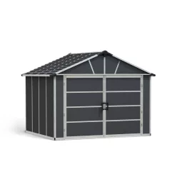   Palram Canopia Yukon 11x9 kerti tároló ház antracit, 16,3 m³, bővíthető, 148 cm dupla ajtóval