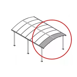   Palram Canopia bővítő elem Arcadia kocsibeállóhoz 70 cm, +2,6 m² fedett felület