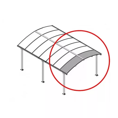 Palram Canopia bővítő elem Arcadia kocsibeállóhoz 70 cm, +2,6 m² fedett felület