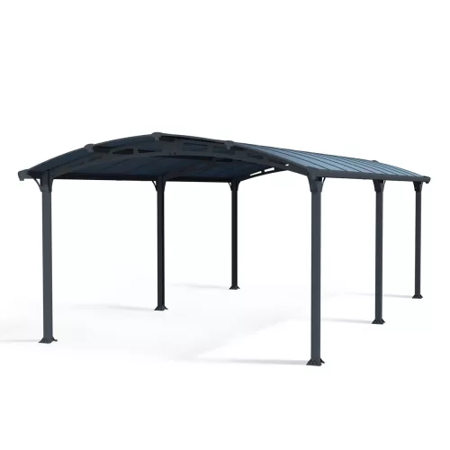 Palram Canopia Arcadia 6400 fedett kocsibeálló 6,44x3,59 m, 23,1 m², antracit alumínium