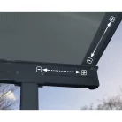 Palram Canopia Capri 3000 pergola teraszfedő 3x3 m, antracit, szürke polikarbonát tetővel