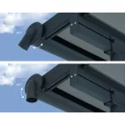 Palram Canopia Capri 3000 pergola teraszfedő 3x3 m, antracit, szürke polikarbonát tetővel