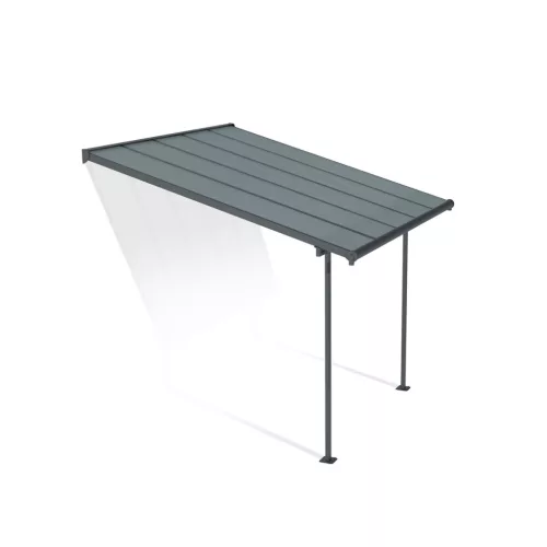 Palram Canopia Capri 3000 pergola teraszfedő 3x3 m, antracit, szürke polikarbonát tetővel