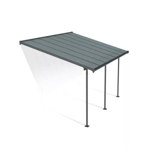 Palram Canopia Capri 4200 pergola teraszfedő 3x4,25 m, antracit, szürke polikarbonát tetővel