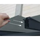 Palram Canopia Capri 4200 pergola teraszfedő 3x4,25 m, antracit, szürke polikarbonát tetővel