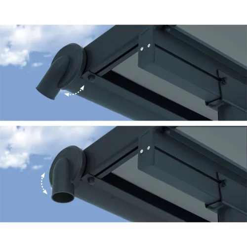 Palram Canopia Capri 4200 pergola teraszfedő 3x4,25 m, antracit, szürke polikarbonát tetővel