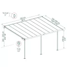 Palram Canopia Capri 5400 pergola teraszfedő 3x5,46 m, antracit, szürke polikarbonát tetővel