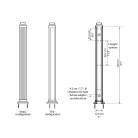 Palram Canopia Arcadia Alpine Kit magasító láb 2 db – lakóautóhoz, 352 cm állómagasságig