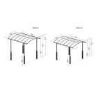 Palram Canopia Arcadia Alpine Kit magasító láb 2 db – lakóautóhoz, 352 cm állómagasságig
