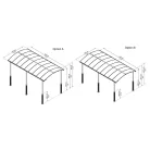Palram Canopia Arcadia Alpine Kit magasító láb 2 db – lakóautóhoz, 352 cm állómagasságig