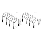 Palram Canopia Arcadia Alpine Kit magasító láb 2 db – lakóautóhoz, 352 cm állómagasságig
