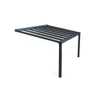 Palram Canopia Stockholm 3,4x5,2 m teraszfedő pergola, antracit, kristálytiszta polikarbonát