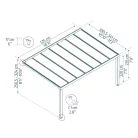Palram Canopia Stockholm 3,4x5,2 m teraszfedő pergola, antracit, kristálytiszta polikarbonát