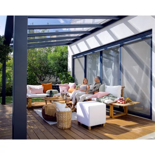 Palram Canopia Stockholm 3,4x5,2 m teraszfedő pergola, antracit, kristálytiszta polikarbonát