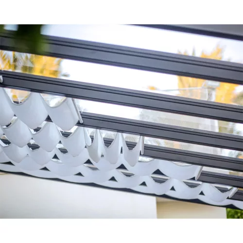 Palram Canopia Stockholm 3,4x5,2 m teraszfedő pergola, antracit, kristálytiszta polikarbonát