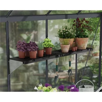 Palram Canopia univerzális polc szett üvegházba, 2 db 62,5x26 cm, 20 kg/polc, szerszám nélkül