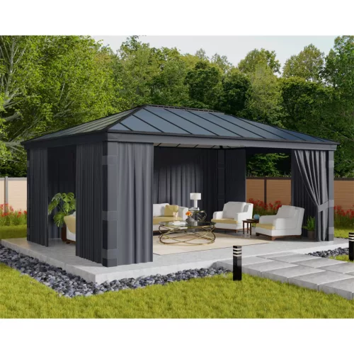 Palram Canopia Dallas 14x20 árnyékoló függöny szett pavilonhoz – oldalfal, napvédelem