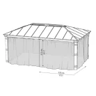 Palram Canopia Dallas 14x20 szúnyogháló függöny szett pavilonhoz – rovarmentes esti kertelés