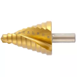   MTX 9-36mm lépcsősfúró csavart horony, 2 éllel háromszög befogással TIN