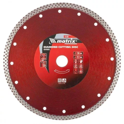 MTX 230xM14 folytonos gyémánt vágótárcsa nedves alkalmazáshoz