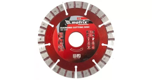 MTX 115xM14 turbó szegmens gyémánt betonvágó tárcsa száraz vágáshoz