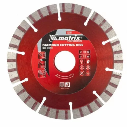 MTX 125mmxM14 turbó szegmens gyémánt betonvágó penge száraz vágáshoz