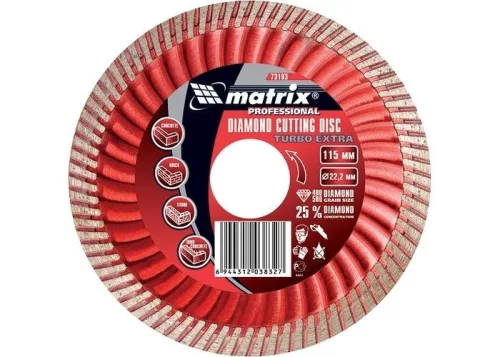 MTX 125mmxM14 Turbó Extra gyémántvágó tárcsa száraz