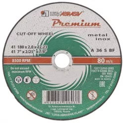 Luga 180 x 1.6 x 22.2mm vágókorong fémhez prémium