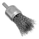 DENZEL 5db-os INOX drótkorong készlet fúróba, kreppelt, kefekorong+csésze+lapos, 0,3 mm szálvastagság