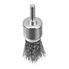 DENZEL 5db-os INOX drótkorong készlet fúróba, kreppelt, kefekorong+csésze+lapos, 0,3 mm szálvastagság