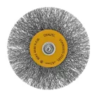 DENZEL 5db-os INOX drótkorong készlet fúróba, kreppelt, lapos+ rögzítőcsapok, 0,3 mm szálvastagság