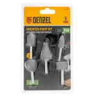 DENZEL 5 db-os csiszolófej készlet (PShM) fúrógéphez, szár 6mm