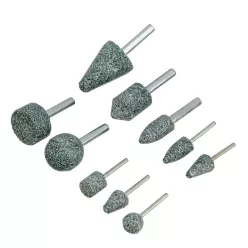   DENZEL 10 db-os csiszolófej készlet (PShM) fúrógéphez, szár 6mm