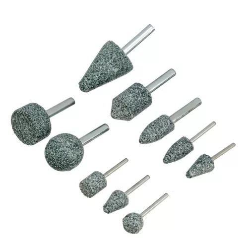 DENZEL 10 db-os csiszolófej készlet (PShM) fúrógéphez, szár 6mm