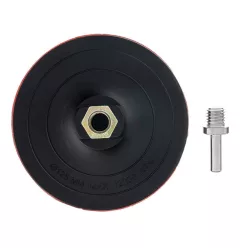   MTX 125mm tépőzáras csizolópárna tengellyel fúrógéphez/ sarokcsiszolóhoz