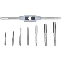 SIBRTEH 8db kézi menetfúró készlet M3-M12