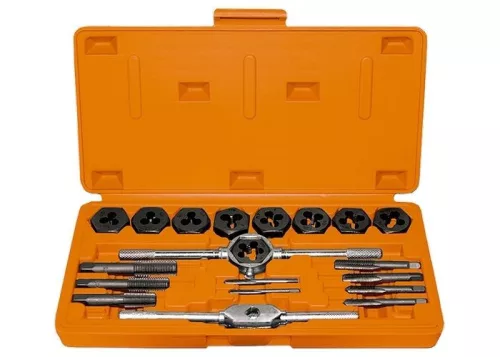 SPARTA menetfúró és menetvágó szett M3-M12 metsző-vágó fej koffer 20 részes