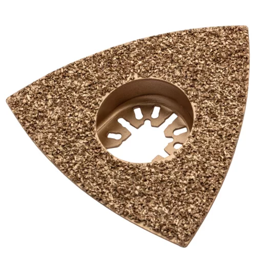 DENZEL 78 mm delta MFI/ HM keményfém csiszolófej multifunkciós rezgőgéphez, csempe/ fa/ ragasztó/ habarcs