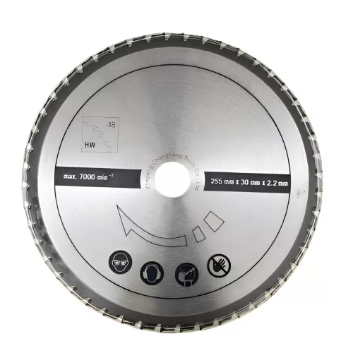 Scheppach TCT fűrészlap 255x30x2,2 mm, 48 fog – fához, műanyaghoz, laminált laphoz, színesfémhez