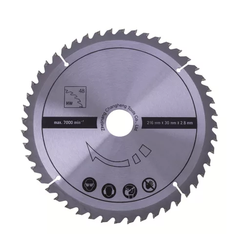 Scheppach TCT fűrészlap 216x30x2,8 mm, 48 fog fához – HM 216 és HM 90 MP gérvágóhoz