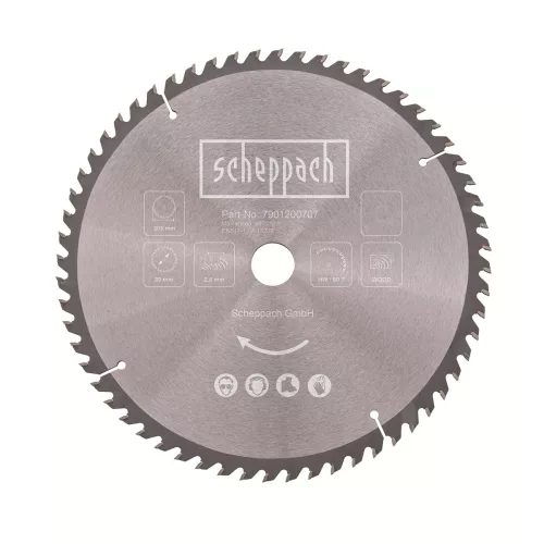 Scheppach TCT fűrészlap 305x30x3 mm, 60 fog – HM 305 SL és HM 140 L gérvágóhoz, finom vágás