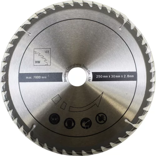 Scheppach TCT fűrészlap 250x30x2,8 mm, 48 fog fához – HS 100 S asztali körfűrészhez