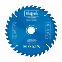   Scheppach TCT fűrészlap 210x30x2,4 mm, 36 fog – PL 75, HS 81 S, HS 80 és HM 210 L-hez