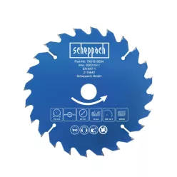   Scheppach TCT körfűrészlap 165x20x1,6 mm, 24 fog, fához – C-HCS165-X akkus körfűrészhez