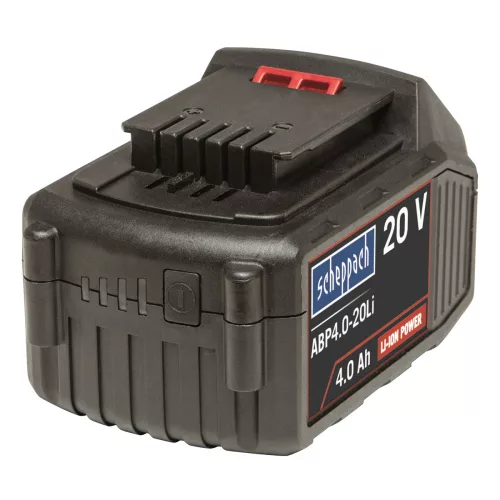 Scheppach ABP4.0-20Li akkumulátor 20 V, 4 Ah Li-Ion, HDSC technológiával, LED jelzővel